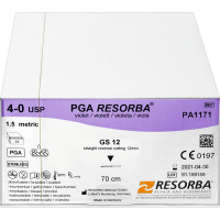 RESORBA® PGA - 24 darabos csomag, , ungefärbt, 70 cm, GS 12, USP 4/0 - PAN 1171