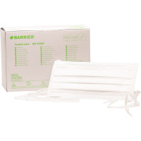 BARRIER® OP-Maske Special - Packung 60 Stück weiß, Bindebänder mit Formhalter