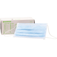 BARRIER® OP-Maske Standard - 50 darabos csomag, kék, mit Ohrschlaufen, geringer Atemwiderstand, Basic - 42270