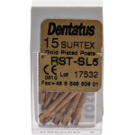 Classic Surtex vergoldete Wurzelstifte - Packung 15 Stück 17 mm, Ø 1,65 mm, Größe 5 - RST-SL5
