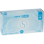 sempercare® Latexhandschuhe, 100 darab, XS, naturfehér