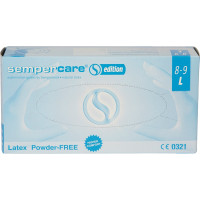 sempercare® Latexhandschuhe - 100 darabos csomag, púdermentes, naturweiß, L - 197225