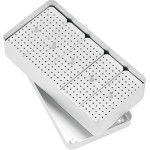 Endo MAXI Boksz, fedéllel, 204 x 105 x 54 mm, ezüst