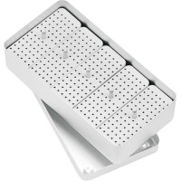 Endo MAXI Boksz, fedéllel, 204 x 105 x 54 mm, ezüst