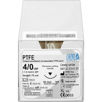 PTFE Nahtmaterial - 12 darabos csomag, 75 cm, Stärke 4/0, 3/8 Kreis, 16 mm - 32.Z3141.00