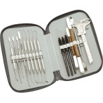 Mintázóműszern-Etui, 1 darab, Etui mit 12 Instrumenten (5100, 5101, 5105, 5111, S5112, 5113, S5160-1C, S5160-2C, S5160-3C, 5200-1, 5200-2, 2555)