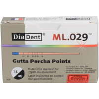 DiaDent® ML.029™ Gutta Percha Points - Packung 120 Stück ISO 015-040 - ML101-691