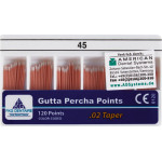 FKG Guttapercha Taper.02 ISO 045, 120 darab FKG Guttapercha Taper.02 ISO 045, 120 darab