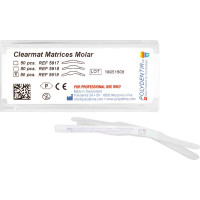 Clearmat Matrizen - 50 darabos csomag, Höhe 7 / 9,5 mm, Stärke 0,075 mm, Molar, MO/OD - 5919 Clearmat Matrizen - 50 darabos csomag, Höhe 7 / 9,5 mm, Stärke 0,075 mm, Molar, MO/OD - 5919