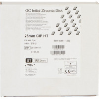 GC Initial™ Zirconia Disk, 1 darab, Ø 98, 5 mm H 25 mm, HT