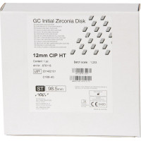 GC Initial™ Zirconia Disk, 1 darab, Ø 98, 5 mm H 12 mm, HT