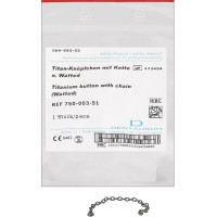 Titan-Knöpfchen mit Kette nach Watted - Stück - 750-003-51