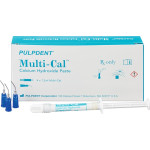 Multi-Cal™ - Kit 4 x 1,2 ml Spritze, 8 Applikationsaufsätze dunkelblau,  22 Gauge x 1/2";MULTI" - PULPDENT