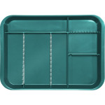 B-Lok Tray - 1 db, Tray 34 x 24,5 x 2,2 cm, mit Einteilung türkiz - 20Z451J