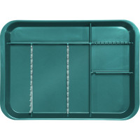 B-Lok Tray - 1 db, Tray 34 x 24,5 x 2,2 cm, mit Einteilung türkiz - 20Z451J