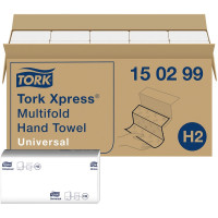 TORK® Xpress® Multifold (Interfold) Handtücher H2 System - Karton 20 x 237 db 2-lagig, fehér - 150299