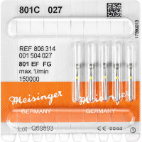 Diamanten 801, gyémántcsiszoló, sárga, ISO 027, FG, 5 darab