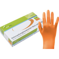 smart Nitrilhandschuhe Soft PF - 100 darabos csomag, púdermentes, orange, M - 117508