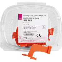 RWT® COLOR Packung 8 Bissplatten orange, Größe 2, Bissflügel