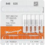Diamanten 846, gyémántcsiszoló, kék, ISO 025, FG, 5 darab