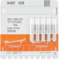 Diamanten 846, gyémántcsiszoló, piros, ISO 025, FG, 5 darab