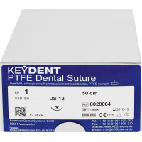 KEYDENT PTFE - 12 darabos csomag, Dental Suture EP 1 (USP 5-0), 50 cm, Nadel DS-12 - 8028004 KEYDENT PTFE - 12 darabos csomag, Dental Suture EP 1 (USP 5-0), 50 cm, Nadel DS-12 - 8028004