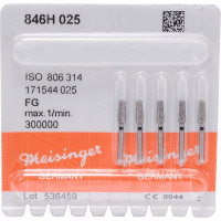Diamanten 846, gyémántcsiszoló, fekete, ISO 025, FG, 5 darab