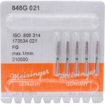 Diamanten 848, gyémántcsiszoló, zöld, ISO 021, FG, 5 darab