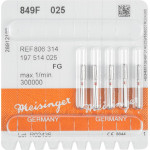 Diamanten 849, gyémántcsiszoló, piros, ISO 025, FG, 5 darab