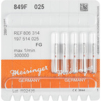 Diamanten 849, gyémántcsiszoló, piros, ISO 025, FG, 5 darab