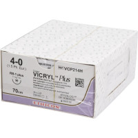VICRYL™ Plus - 36 darabos csomag, ungefärbt, 70 cm, RB1 PLUS, USP 4-0, Stärke 1,5 - VCP214H