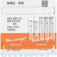 Diamanten 909, gyémántcsiszoló, zöld, ISO 035, FG, 5 darab