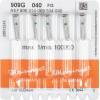 Diamanten 909, gyémántcsiszoló, zöld, ISO 040, FG, 5 darab