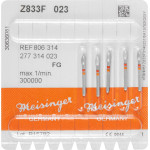 Diamanten Z0833, gyémántcsiszoló, piros, ISO 023, FG, 5 darab