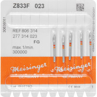 Diamanten Z0833, gyémántcsiszoló, piros, ISO 023, FG, 5 darab