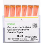 Guttapercha Greater Taper - Packung 60 Stück Taper.04 ISO 050
