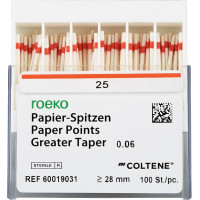 Papírcsúcs, Taper.06 ISO 025, 100 darab