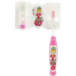 Omni Kinder-Zahnputzset szett, Königin (1 Wandhalter, 1 Zahnbürste, 1 Sanduhr)