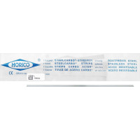 Stahlcarbo®-Streifen mit Lücke - 12 darabos csomag, mit Lücke piros, einseitig, 6 mm breit, Stärke 0,09 mm - C306L