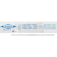Stahlcarbo®-Streifen mit Lücke - 12 darabos csomag, mit Lücke zöld, einseitig, 6 mm breit, Stärke 0,15 mm - G306L