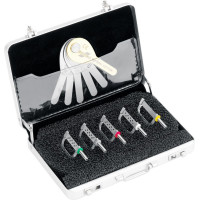 ECHARRI PST Set - Koffer-Set Alu-Koffer inklusive 5 Strips (sortiert) doppelseitig diamantiert, 1 Messlehre - 5341.1