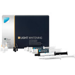 LIGHT WHITENING AC 32% - 2-Patienten-Kit 2 x 2,5 ml Spritze (gemischt) grün, 1 x 3 g Gingiva Protector, 1 x 3 mal After Whitening Mousse, Zubehör