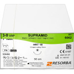 RESORBA® Supramid - 36 darabos csomag, , fekete, 50 cm, HRT 18, USP 3/0 - 6062 RESORBA® Supramid - 36 darabos csomag, , fekete, 50 cm, HRT 18, USP 3/0 - 6062