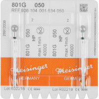 Diamanten 801, gyémántcsiszoló, zöld, ISO 050, FG, 2 darab