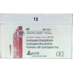 Guttapercha-csúcs (4 %) (ISO 15), ISO 15 rózsaszín, Guttapercha, 4%, 60 darab Guttapercha-csúcs (4 %) (ISO 15), ISO 15 rózsaszín, Guttapercha, 4%, 60 darab