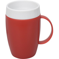 Becher mit Trink-Trick - 1 db, brombeer/fehér - M905-16