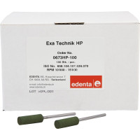 EXA Technique (73), Polírozó (Műanyagok), Kézidarab (HP, Ø 2,35 mm, ISO 104, 44,5 mm) ISO 70 Henger, zöld, Szilíciumkarbid- Szilikon, 20 mm, 100 darab