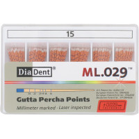 DiaDent® ML.029™ Guttapercha-csúcs, ISO 015, 120 darab