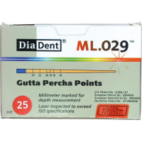 DiaDent® ML.029™ Guttapercha-csúcs, ISO 025, 120 darab