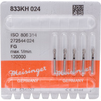 Diamanten 833KH, gyémántcsiszoló, fekete, ISO 024, FG, 5 darab